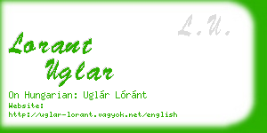 lorant uglar business card
